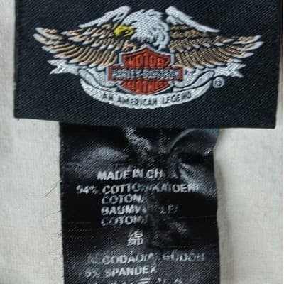 Harley Davidson Motorcycles Women's Orange White Quarter Zip Shirt - Thumbnail 4