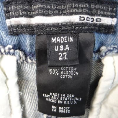 Bebe Jeans Womens Size 27 Blue Denim Flare Leg Jeans Made in USA - Thumbnail 2