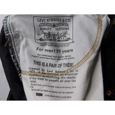 Altered Custom Levi Strauss 505 Mens Black Straight Fit Jeans Size 34x24 - Thumbnail 12