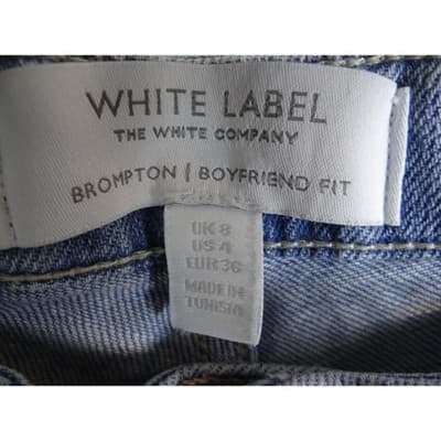 The White Company White Label Brompton Boyfriend Fit Jeans Light Wash Size 4 - Thumbnail 2