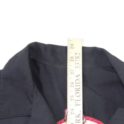 Vintage Black 42nd Street Pin-up Girl Embroidered Work Shirt Mens Dennis XL - Thumbnail 6
