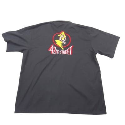 Vintage Black 42nd Street Pin-up Girl Embroidered Work Shirt Mens Dennis XL - Thumbnail 2