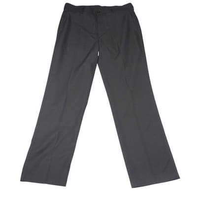 Haggar Mens Straight Fit Dress Pants Black 32x30 Polyester Flat Front Trousers