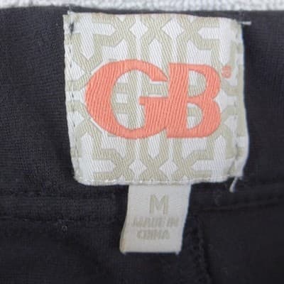 GB Womens High Waisted Skinny Pants Black Stretch Slim Fit Size M - Thumbnail 2