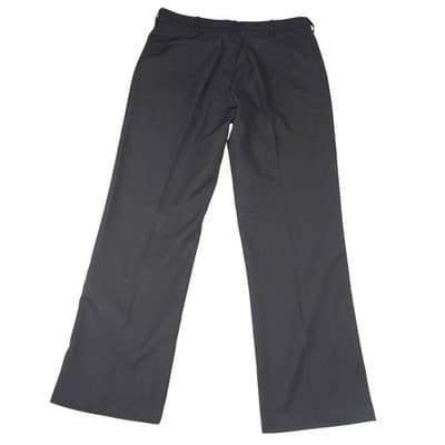 Haggar Mens Straight Fit Dress Pants Black 32x30 Polyester Flat Front Trousers - Thumbnail 4