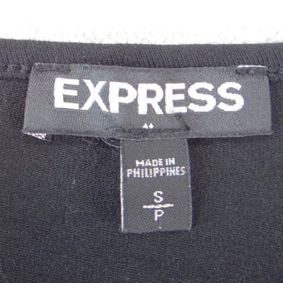 Express Womens Black Lace V-Neck Long Sleeve Snap Bottom Bodysuit Size S - Thumbnail 2