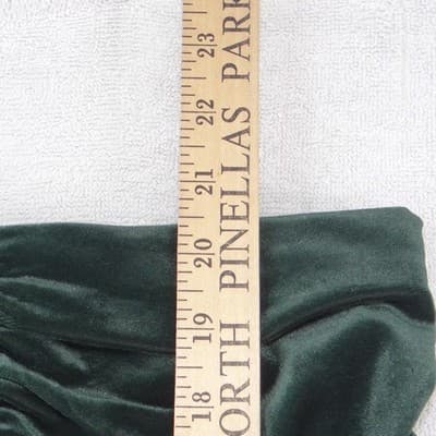 Express Womens XS Emerald Green Velvet Ruched Asymmetrical Tulip Hem Skirt - Thumbnail 5