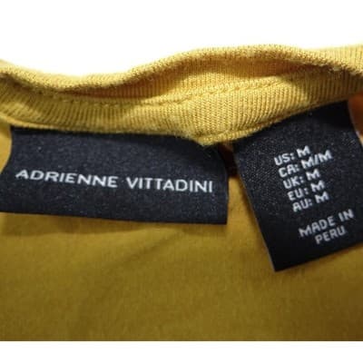 Adrienne Vittadini Mustard Yellow Sleeveless Tank Top Crew Neck Size M - Thumbnail 2