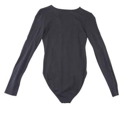 Express Womens Black Lace V-Neck Long Sleeve Snap Bottom Bodysuit Size S - Thumbnail 3