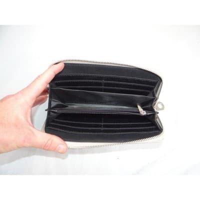 Sparkling Silver Rhinestone Zip Around Wallet Clutch for Women - Thumbnail 4