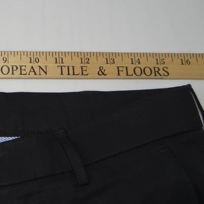 Haggar Mens Straight Fit Dress Pants Black 32x30 Polyester Flat Front Trousers - Thumbnail 7