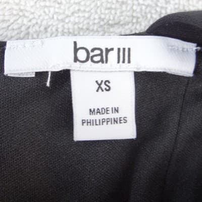Bar III Womens Black Sweetheart Neck Cropped Tank Top Back Zip Bodice XS - Thumbnail 2