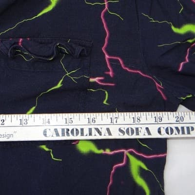 Collusion Mens Lightning Bolt Global Tour Graphic Short Sleeve Shirt Navy Small - Thumbnail 7