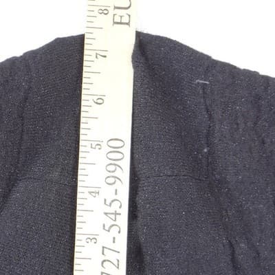 Antonio Melani Womens Black Textured Metallic Knit Shrug Bolero Cardigan Size M - Thumbnail 5