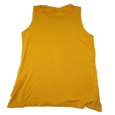 Adrienne Vittadini Mustard Yellow Sleeveless Tank Top Crew Neck Size M - Thumbnail 3