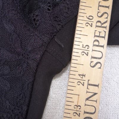 Cover Charge Black Floral Lace Overlay Leggings High Waisted Button Detail - Thumbnail 7