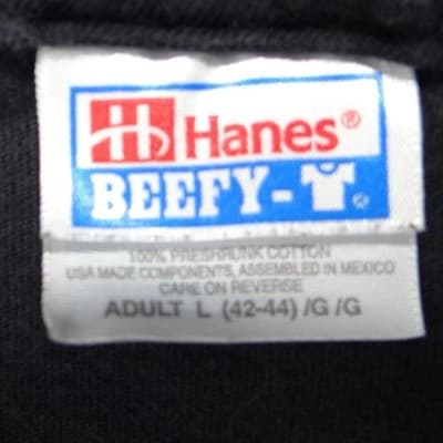 Vintage Hanes Beefy-T 2001 Four Corners Motorcycle Rally Pocket T-Shirt Mens Lrg - Thumbnail 2