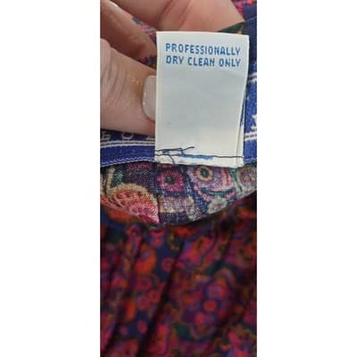 Portraits by Northern Isles Pleated Maxi Skirt Paisley Print Rayon Size 8 - Thumbnail 7