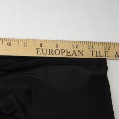 Womens Black Bandeau Peplum Ruffle Bikini Top Small Strapless Swimwear - Thumbnail 4