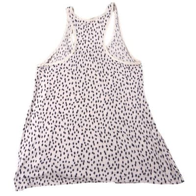 Y2K Vibes Old Navy Women's Juniors Medium Cream Leopard Print Racerback Tank Top - Thumbnail 3