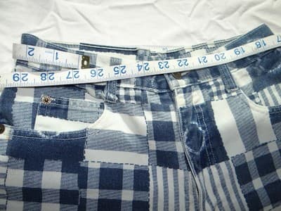 Women's Patchwork Pattern Casual Shorts XXS Size 0-2 - Thumbnail 8