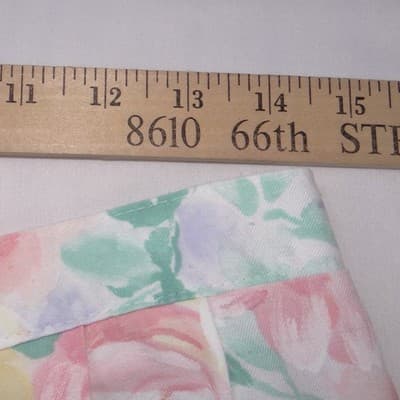 Alfred Dunner Vintage 90s Floral Button Front Midi Skirt Pastel Women Size 14 - Thumbnail 4