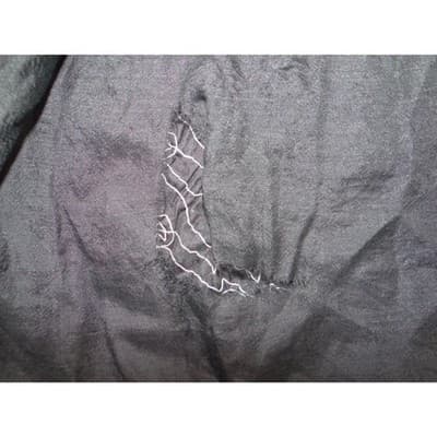 Vintage B'way Rose Vintage 100% Silk Beaded Sequin Vest Black Silver Chevron-ish - Thumbnail 5