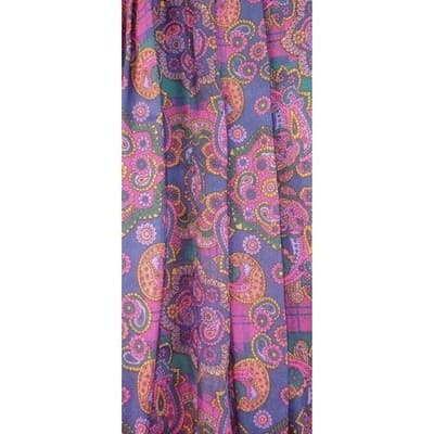 Portraits by Northern Isles Pleated Maxi Skirt Paisley Print Rayon Size 8 - Thumbnail 2