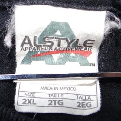 Vintage Alstyle Ride Free Motorcycle Eagle POW MIA Veteran Tee Mens 2XL Black - Thumbnail 2