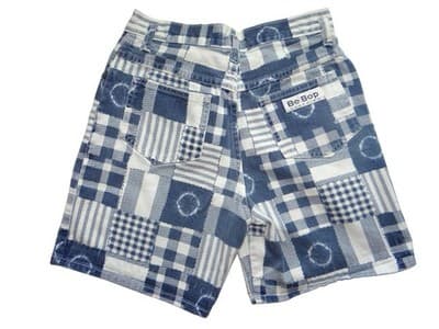Women's Patchwork Pattern Casual Shorts XXS Size 0-2 - Thumbnail 2