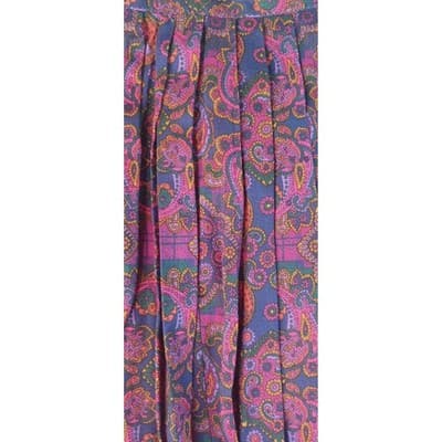 Portraits by Northern Isles Pleated Maxi Skirt Paisley Print Rayon Size 8 - Thumbnail 3