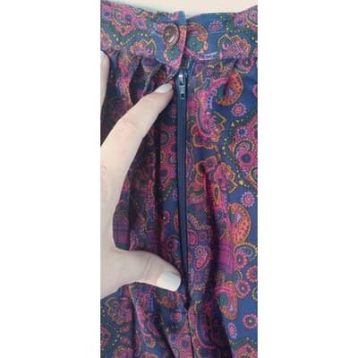Portraits by Northern Isles Pleated Maxi Skirt Paisley Print Rayon Size 8 - Thumbnail 13