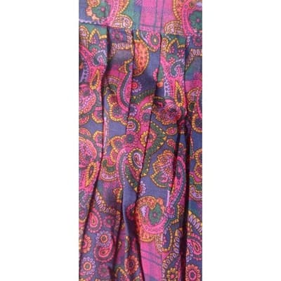 Portraits by Northern Isles Pleated Maxi Skirt Paisley Print Rayon Size 8 - Thumbnail 4