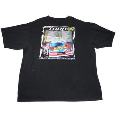 Y2K NASCAR Nextel Cup Series 2007 Tour TShirt Mens 3X Black Graphic Double Sided - Thumbnail 3
