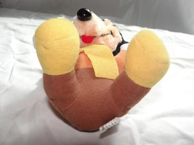 Vintage Disney Mickey Mouse A Christmas Carol Plush Toy with Yellow Scarf - Thumbnail 9