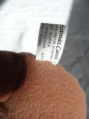 Vintage Disney Mickey Mouse A Christmas Carol Plush Toy with Yellow Scarf - Thumbnail 6