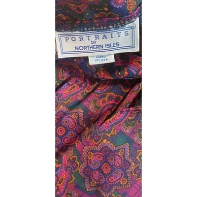 Portraits by Northern Isles Pleated Maxi Skirt Paisley Print Rayon Size 8 - Thumbnail 5