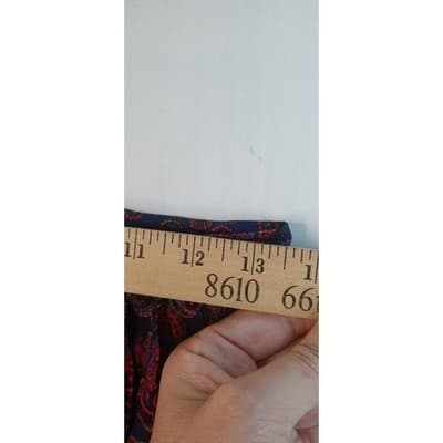Portraits by Northern Isles Pleated Maxi Skirt Paisley Print Rayon Size 8 - Thumbnail 8