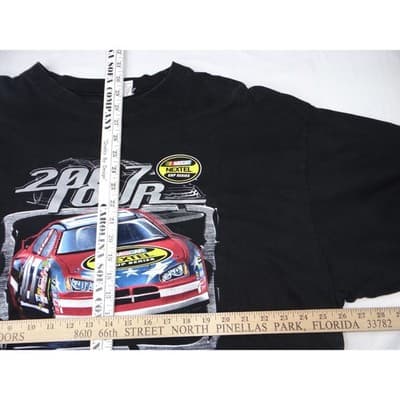 Y2K NASCAR Nextel Cup Series 2007 Tour TShirt Mens 3X Black Graphic Double Sided - Thumbnail 6