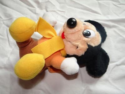 Vintage Disney Mickey Mouse A Christmas Carol Plush Toy with Yellow Scarf - Thumbnail 7