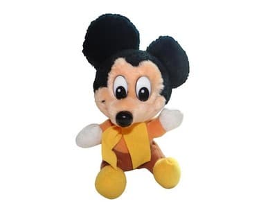 Vintage Disney Mickey Mouse A Christmas Carol Plush Toy with Yellow Scarf - Thumbnail 3
