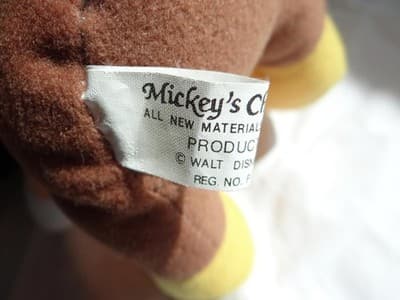 Vintage Disney Mickey Mouse A Christmas Carol Plush Toy with Yellow Scarf - Thumbnail 5