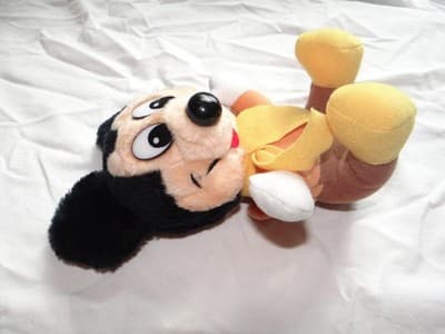 Vintage Disney Mickey Mouse A Christmas Carol Plush Toy with Yellow Scarf - Thumbnail 8