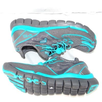 Fila Skele-Toes EZ Slide Womens 7.5 Gray Teal Four Toe Barefoot Shoes - Thumbnail 2