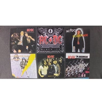 ACDC Band Graphic T Shirt Size Large Black Ice Album Tour Concert - Thumbnail 4