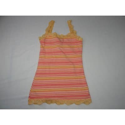 Y2K Wet Seal Lace Trim Striped Cami & American Eagle Ribbed Tank Top Bundle 2pc - Thumbnail 6