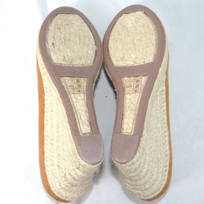 J. Crew Womens Tan Faux Suede Espadrille Wedge Pumps Camel Size 6.5 - Thumbnail 7