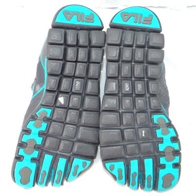 Fila Skele-Toes EZ Slide Womens 7.5 Gray Teal Four Toe Barefoot Shoes - Thumbnail 7