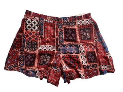 Mudd Women's Casual Shorts XL Rayon Patchwork Print