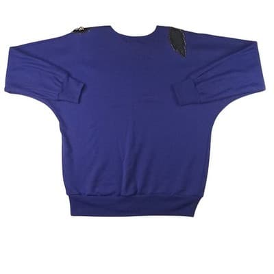 Adriano by I Fatigati Womens Purple Embellished Sweatshirt Size M - Thumbnail 9